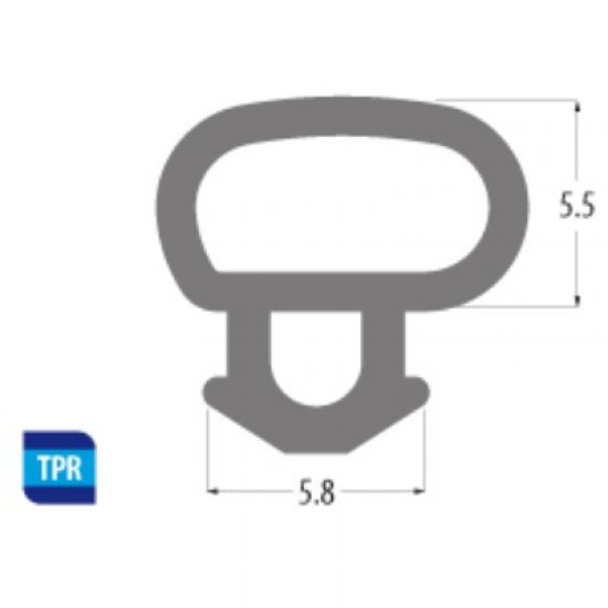 Tpr 5.5mm Bubble Seal Gasket To Suit Upvc Doors & Windows